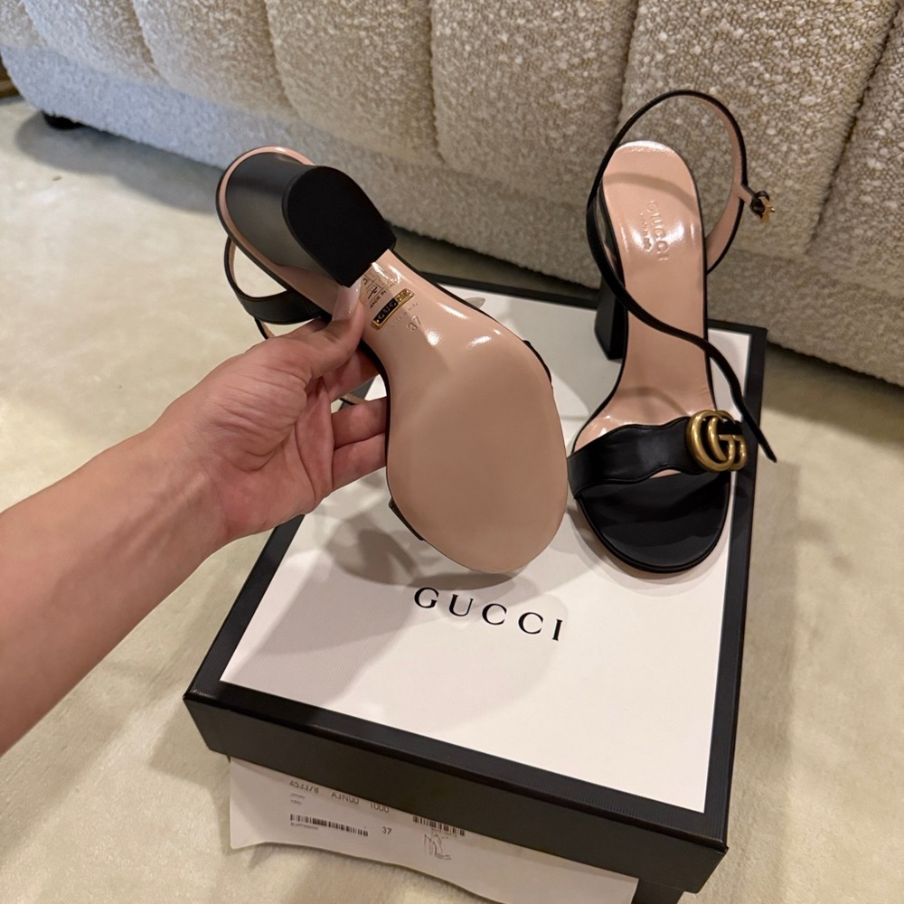 Gucci Black and Nude Women's Heels